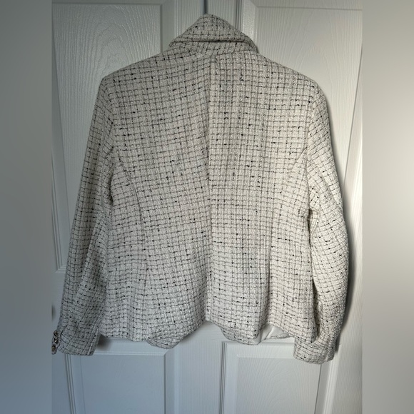 Rachel Zoe Black & White Tweed Cropped Jacket Size Large NWT - Picture 5 of 13